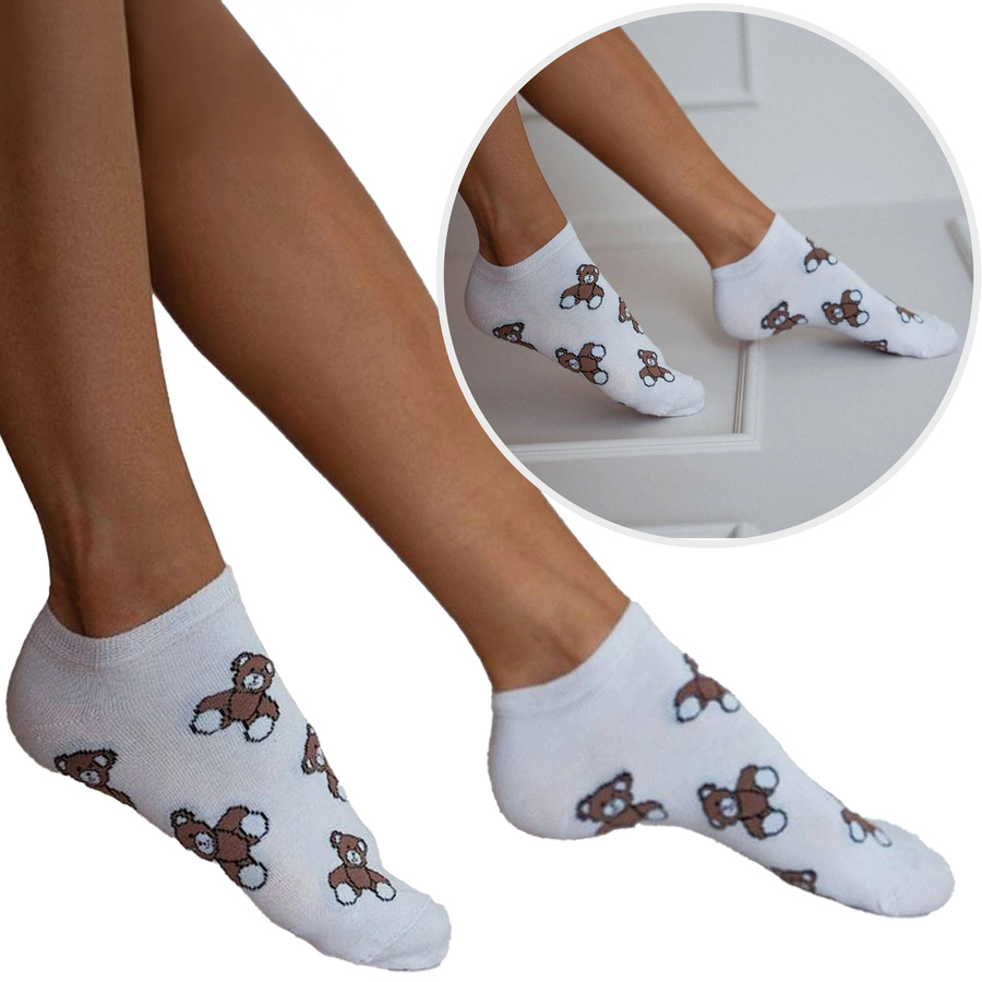 Damen Baumwollfüße Teddybären ganz