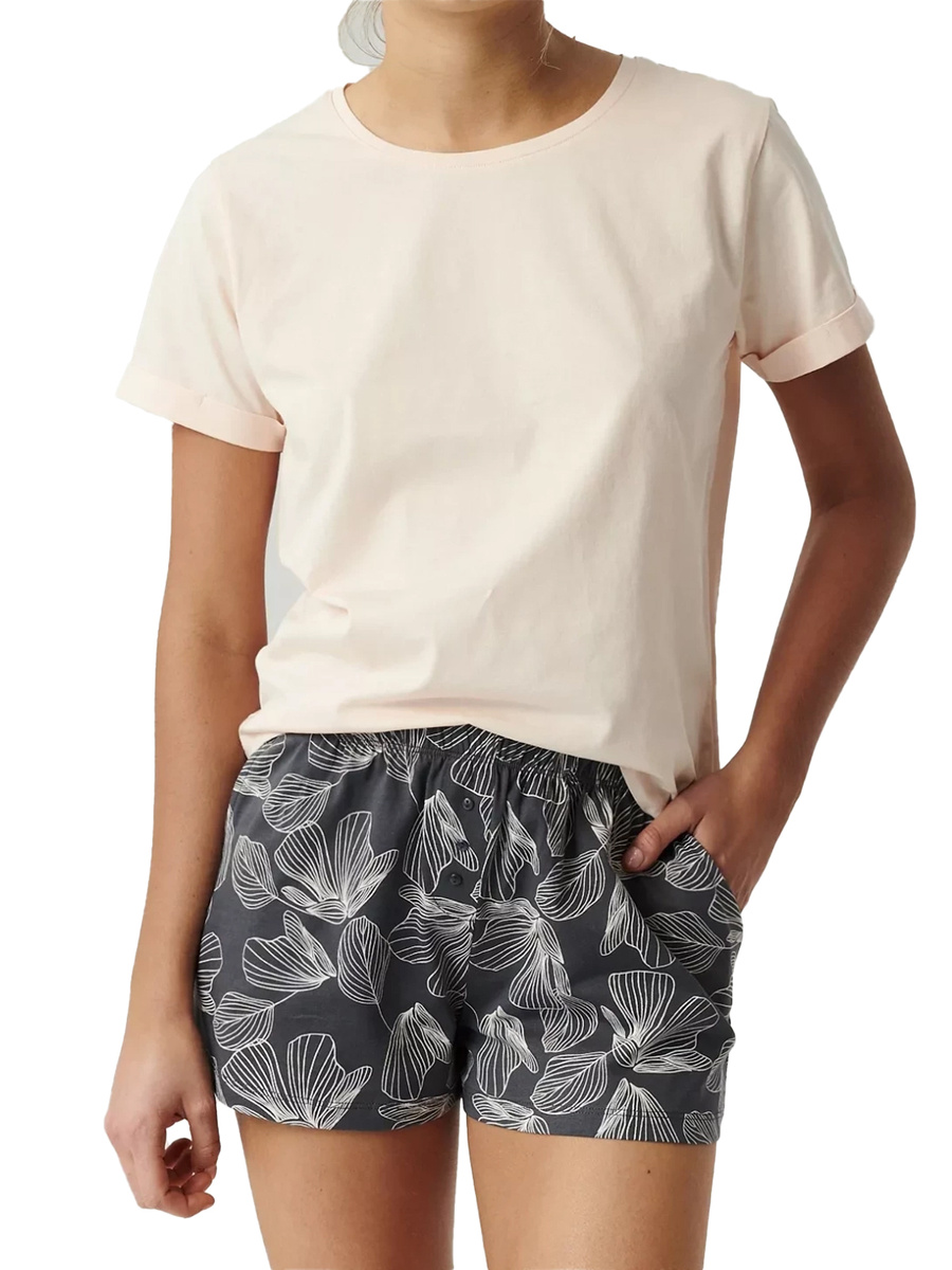 Damen Schlafanzug Serie Ecru Grau