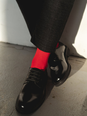 Skarpety garniturowe gładkie art.056 H103 szare