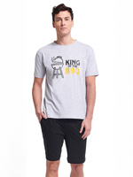 Kurzpyjama Herren Gianny Grau