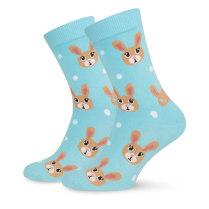 Damensocken Hasen und Punkte