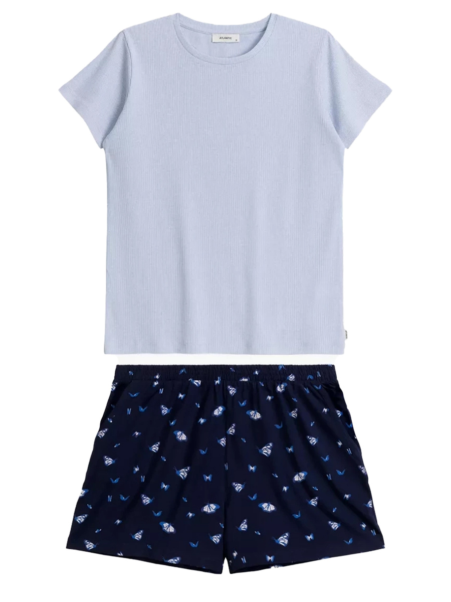 Damenpyjama Nlp-490 Blau