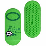 Füße aus Frottee mit Abs-Kunststoff. 134 XF021 grün