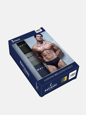 Chiloți bărbătești 102T Albastru/Gri/Negru