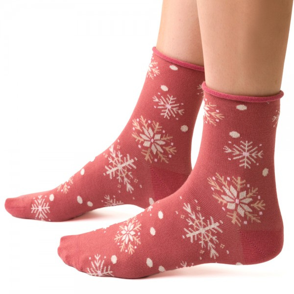 Socken Serie Gemustert Rosa