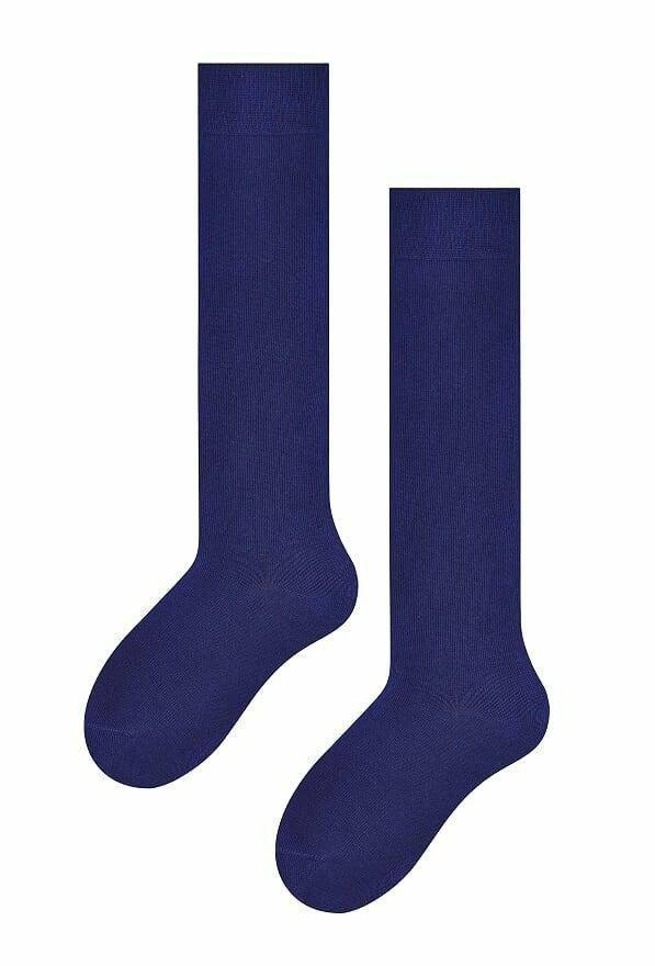 Podkolanówki dziecięce - bezuciskowe w prążek art. 072 YK008 melanż szare