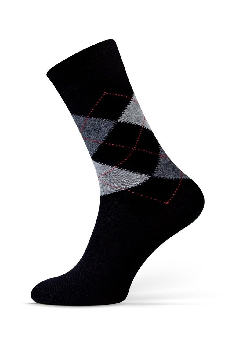 Anzugsocken Serie Rauten Blau