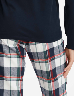 Henderson Damen Pyjama Goldy – Weihnachtskollektion, 100% Baumwolle, Langarm, Lange Hose, Klassisches Design, Mehrfarbig, Gemütlich und Atmungsaktiv für Winterabende