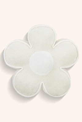 S CUSHION FLOWER BOUCLE BEIGE