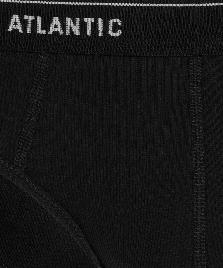 Atlantic Herren Slips Set – Bequeme Baumwollunterwäsche, 95% Baumwolle, 5% Elastan, Sport Kollektion, 3er Pack, Braun/Grau/Schwarz