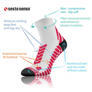 Bawełniane oddychające bezszwowe SKARPETY SPORTOWE SPORT SOCKS Sesto Senso