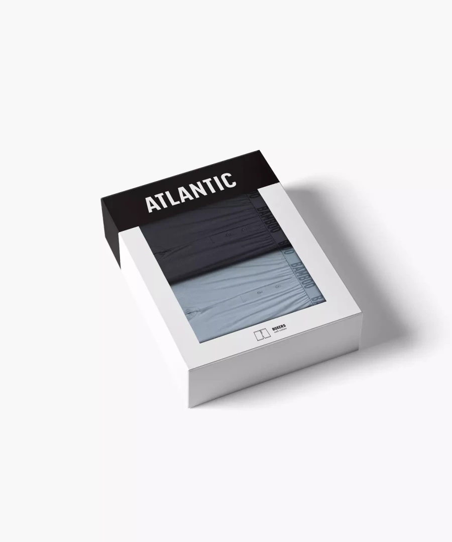 Lockere Herren-Boxershorts Serie 2MBX-076 Grau und Blau