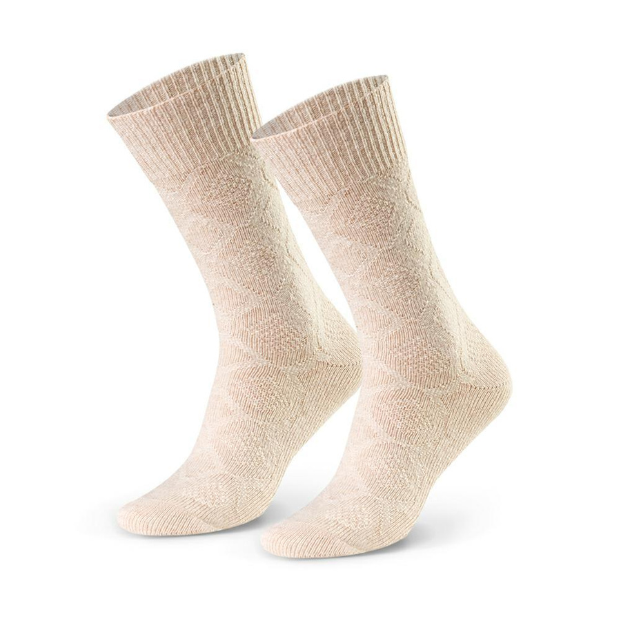 Damen Socken Serie Kunstwolle hellbeige