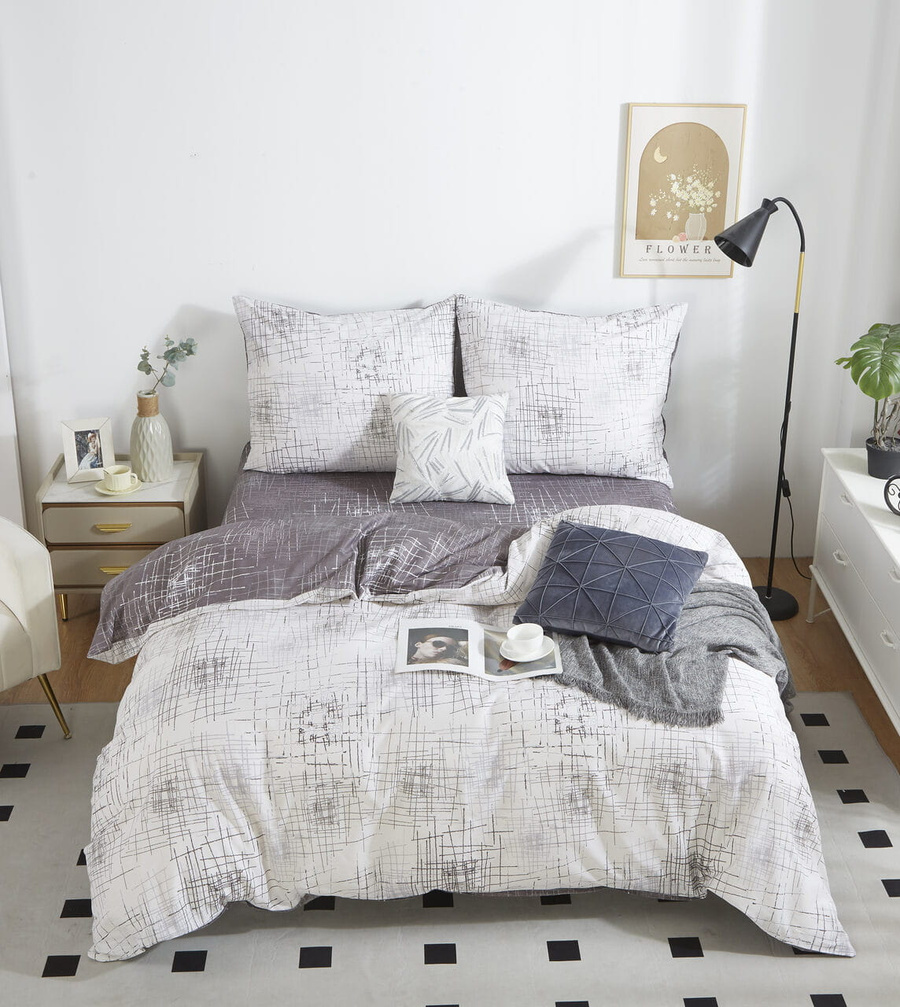 Bettwäsche S049 Kariertes Muster