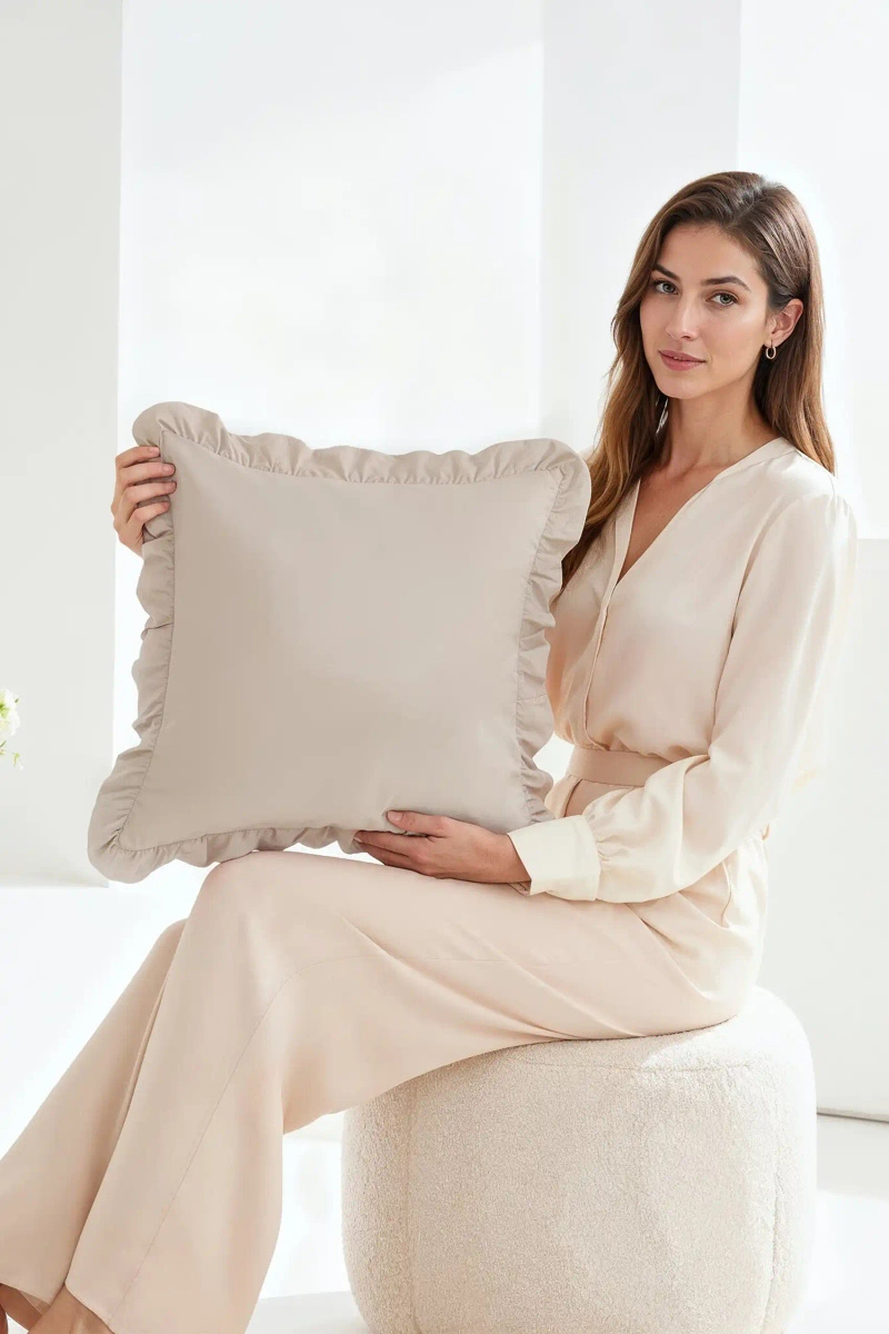 S KOPFKISSENBEZUG 70*80 RUFFY SATIN PREMIUM