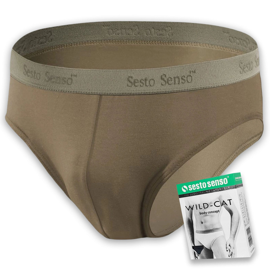 Herren-Slips SM05 Beige Weiß