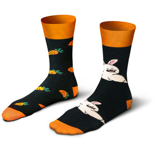 Socken Funny Bunt mit Hasenmotiv