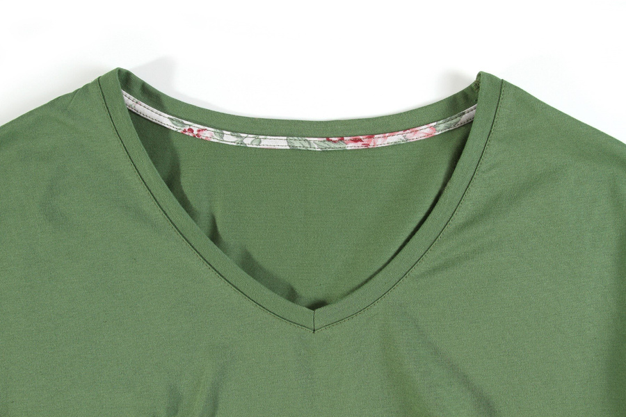 Damen Schlafanzug Kurze Ärmel Serie Grün