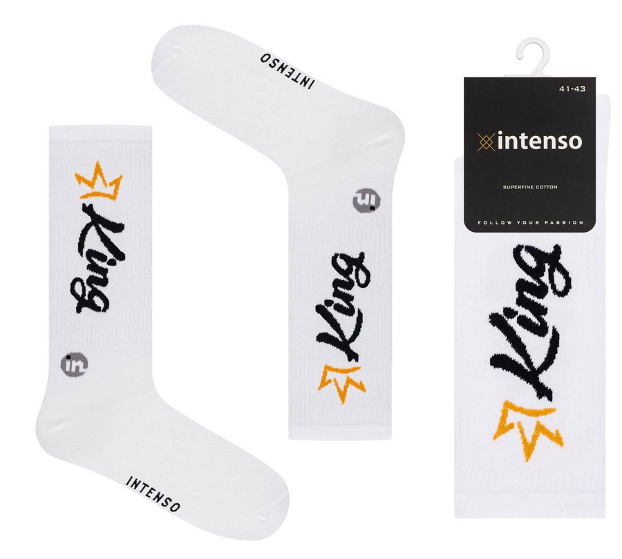 Super Retro Socken mit Aufschriften für ihn King