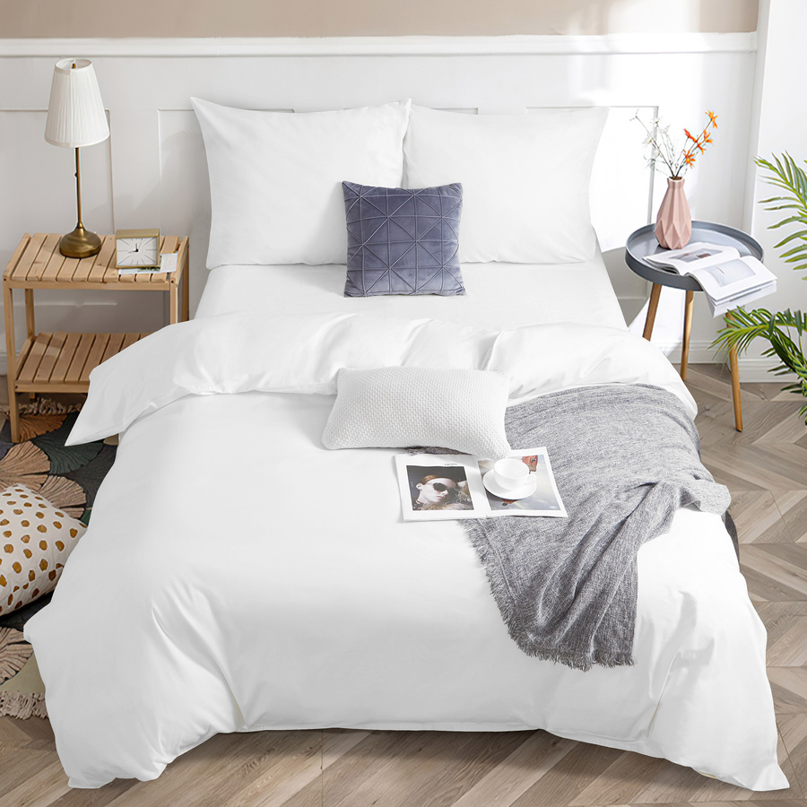 Bettwäsche Satiniert Weiß