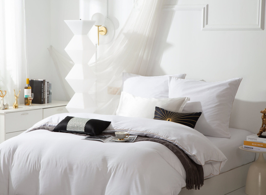 Bettwäsche Serie Weiß Gold