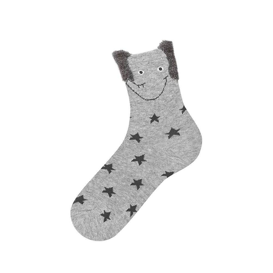 Graue Soxo Kindersocken mit Ohren