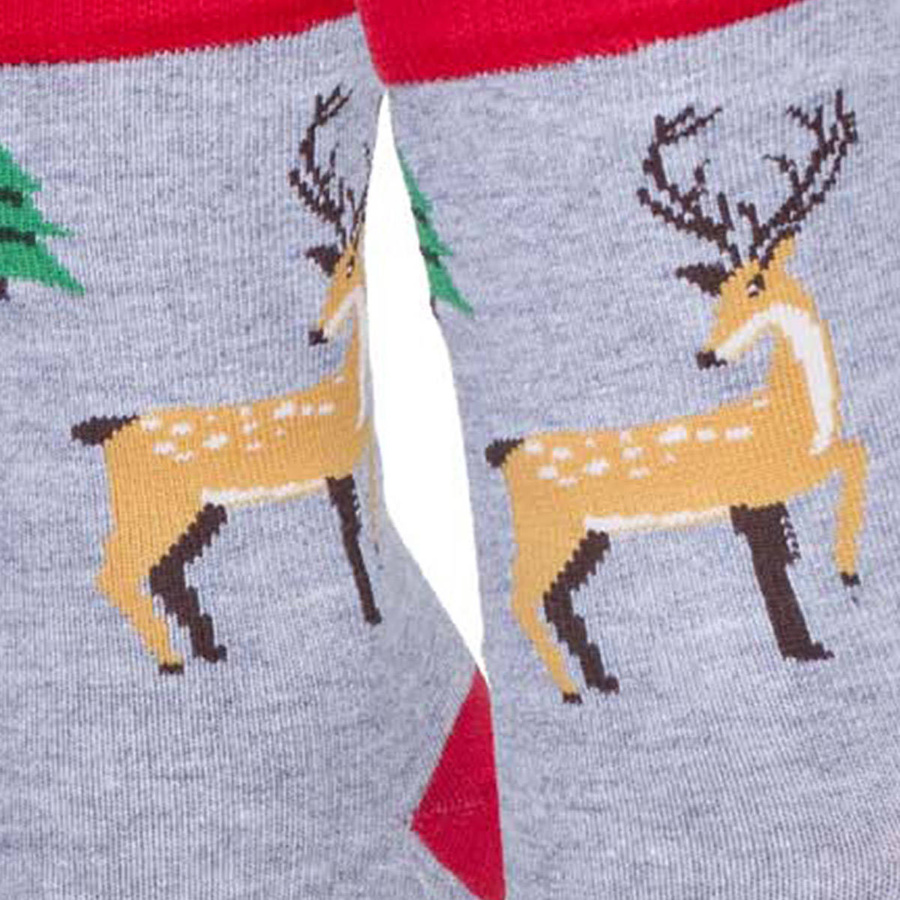 Damen Socken Weihnachtsserie Reindeer und Tannenbaum