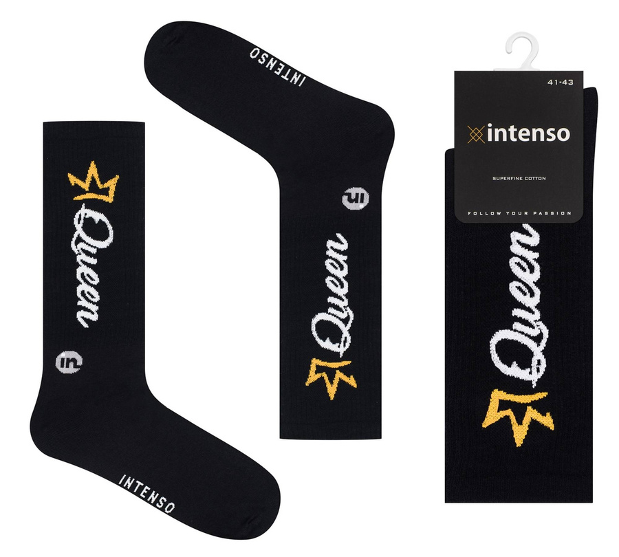 Super Retro-Socken mit Aufschriften für ihre Queen