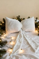 S BOW LARGE VELVET WHITE