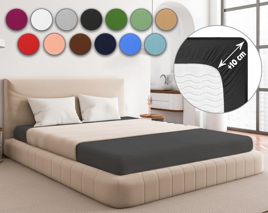 Spannbettlaken Serie Graphit