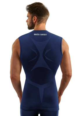 Ärmelloses Herrenunterhemd Thermo Active Blau