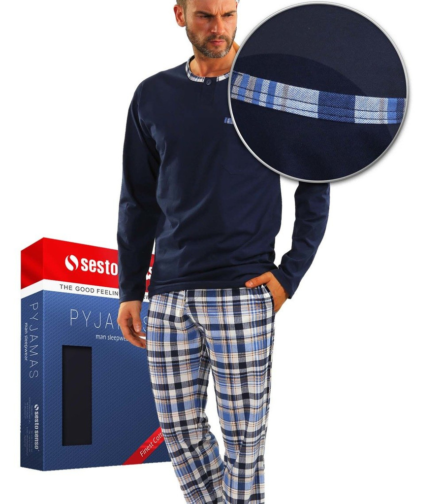 Pijama bărbătească Seria Albastru