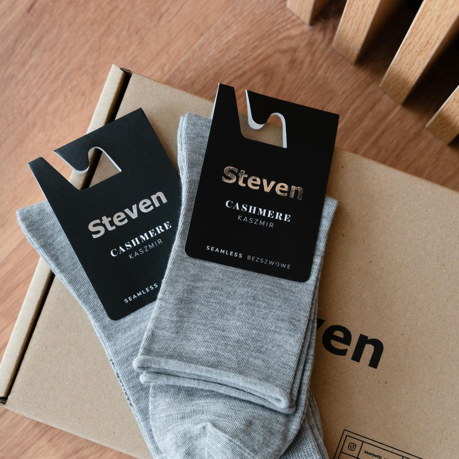 Kaschmirsocken Serie Grau