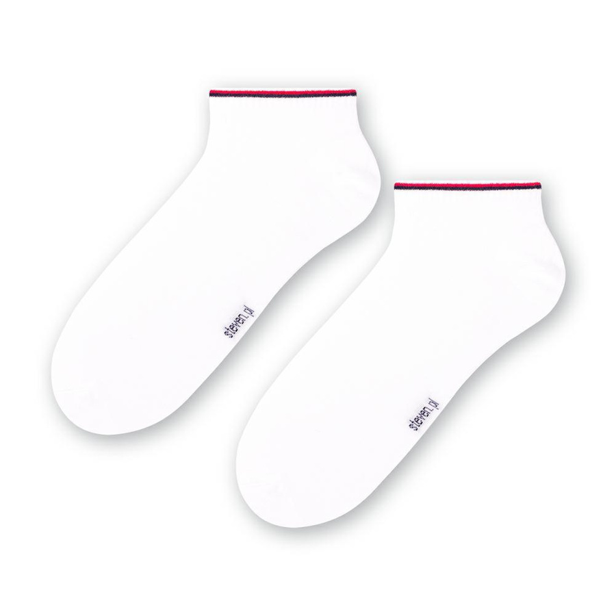 Stopki męskie z paskami art. 075 NJ001 białe