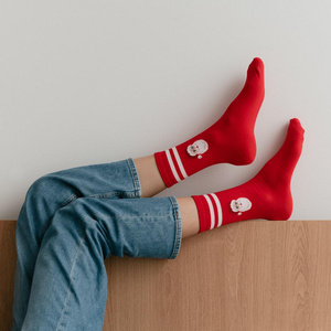 Skarpetki świąteczne w mikołaje art. 136 CO058 granatowe