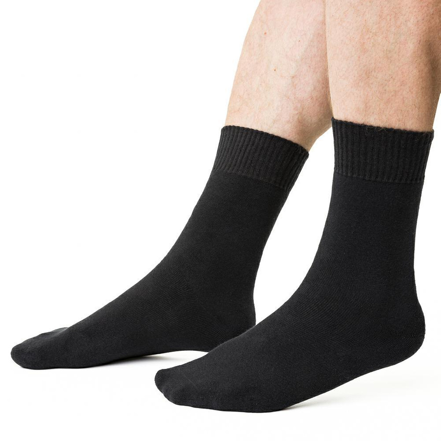 Kunstfrotteesocken. 015 CK05 schwarz