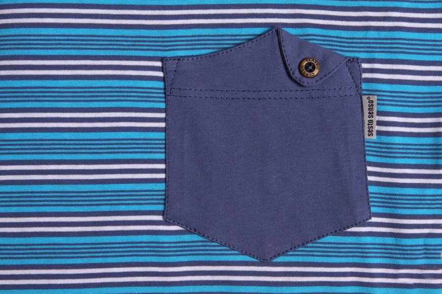 Herren Schlafanzug Kurzarm Blau