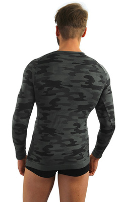Tricou termic Thermo Active camuflaj gri