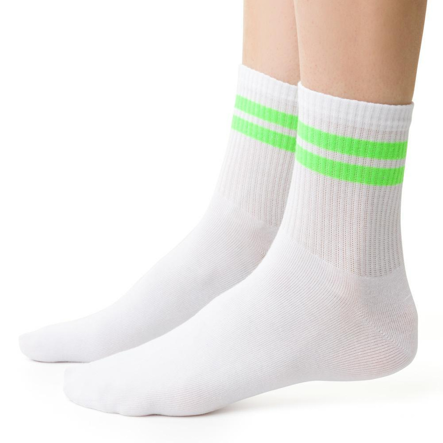 Gestreifte Sportsocken für Frauen Kunst. 026 NA193 weiß Steven