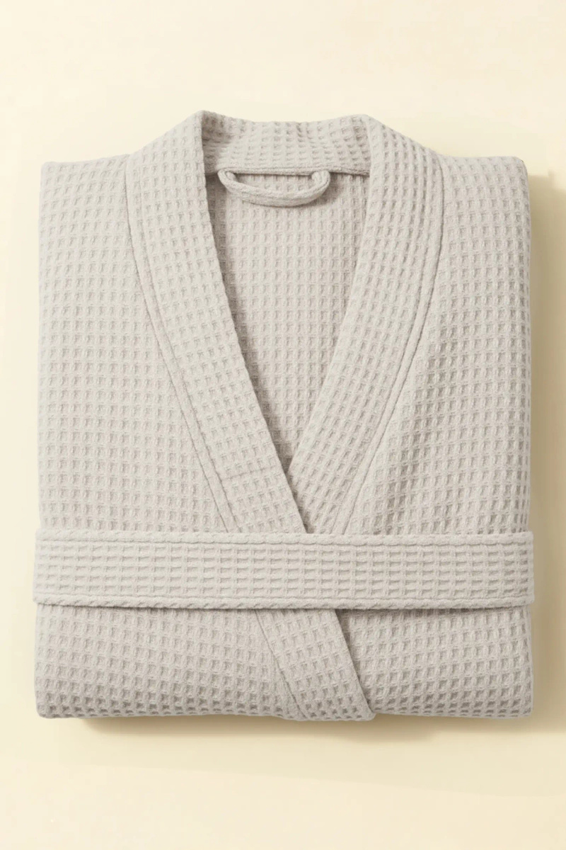 S BATHROBE WAFFLE GREY XXL