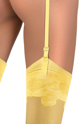 Sesto Senso Damen Strümpfe PDP 03 – Elegante Halbmatte Feinstrümpfe, 20 DEN, Komfortabel und Elastisch, Poliamid, Ideal für Arbeit und Romantische Anlässe, Gelb, Für Frauen