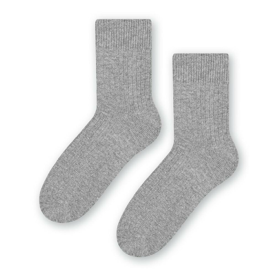 Socken Wollserie Streifen grau