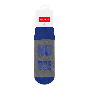 SOXO Herren lange Socken mit Aufschrift Baumwolle lustig 