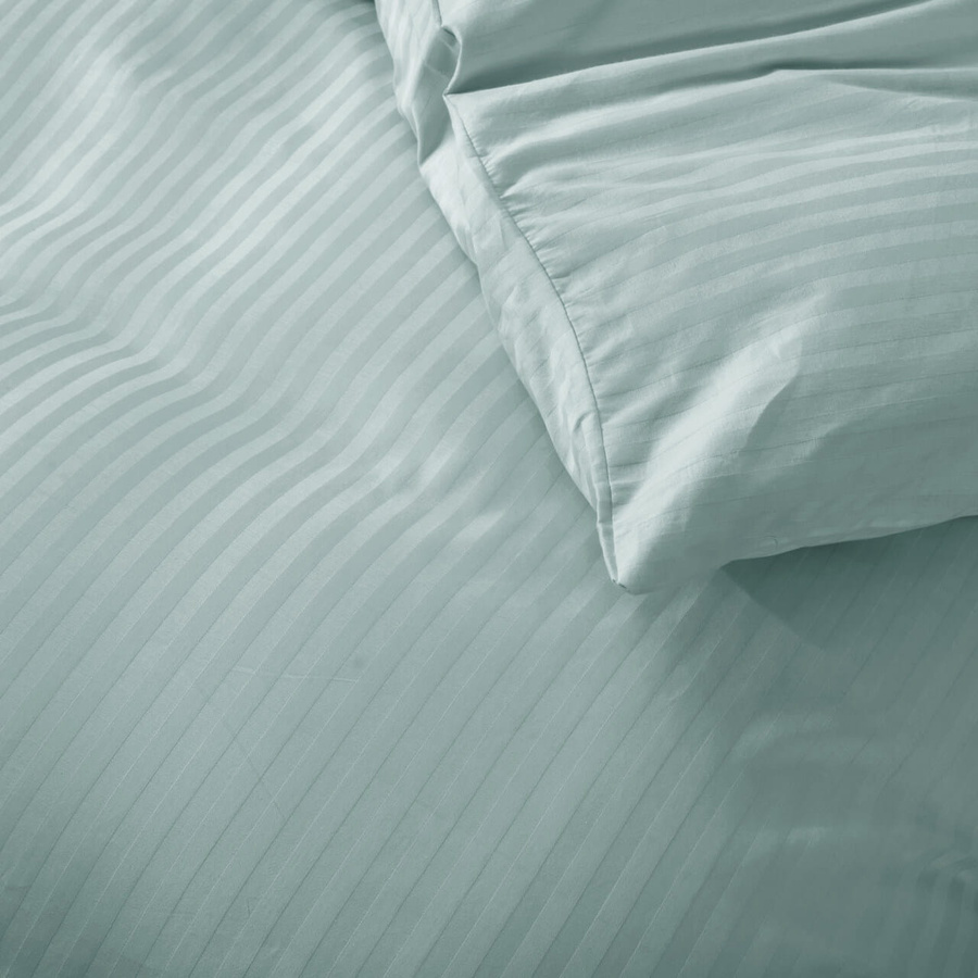 Bettwäsche Set Salbeigrün Damast