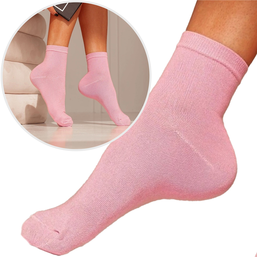 Skarpety bawełniane gładkie bezuciskowe Milena