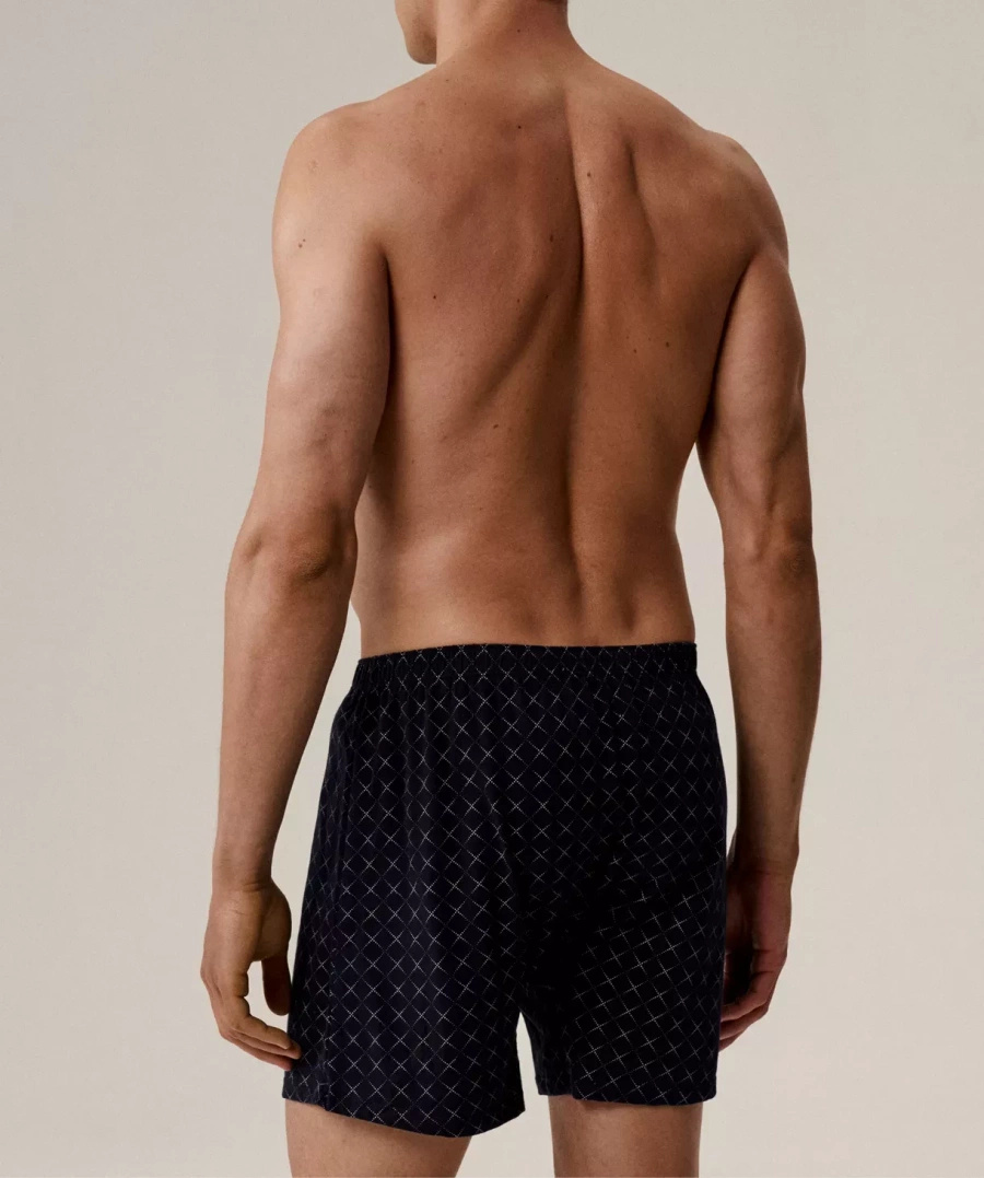 Locker Boxershorts 2mbx-077 Grün und Marineblau