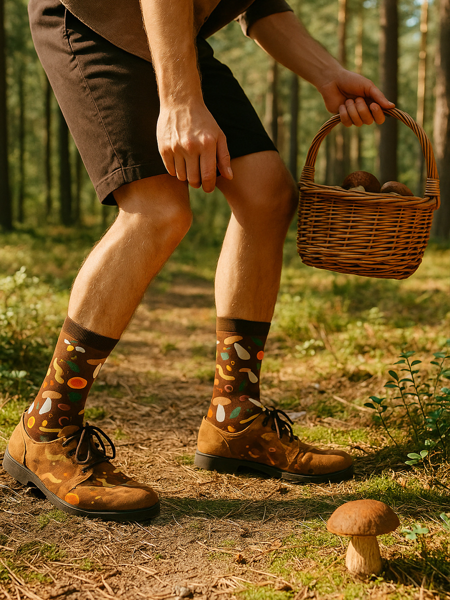 Damen-/Herren-Socken im Geschenkglas Pilzsuppe
