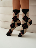 Vintage 0200 women's rhomboid socks