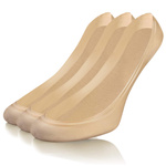 Damen-Füßlinge Laser Cut Beige