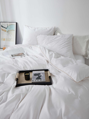 Bettwäsche Queen Premium Weiß